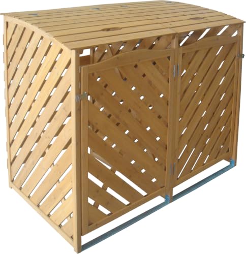 TrendLine Mülltonnenbox Holz für 2 x 240 Liter