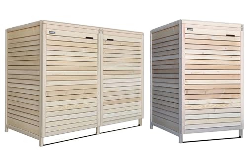 Fairpreis-Design Adria Mülltonnenbox Holz, 3 Tonnen