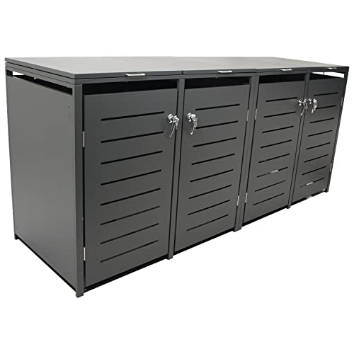 DEGAMO Köln Mülltonnenbox 4er, 264 x 80 x 116 cm