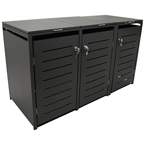 DEGAMO Köln Mülltonnenbox 3er, 200 x 80 x 116 cm